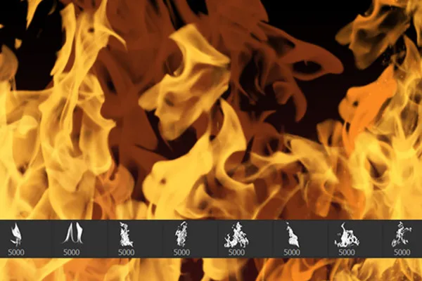 Photoshop-Pinsel: Feuer und Flammen (Version 1)