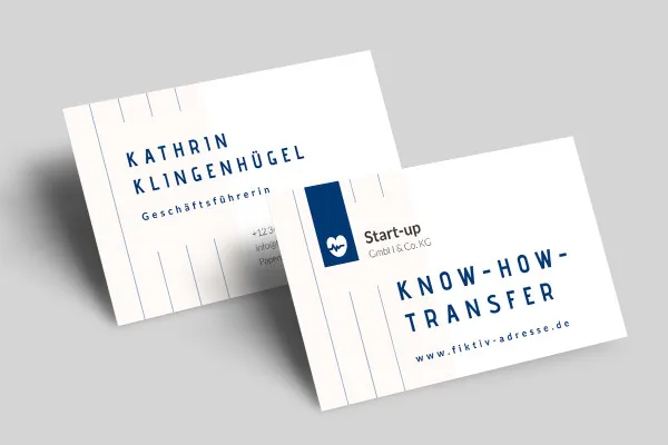 Visitenkarten-Vorlage im Start-up-Design für Existenzgründer