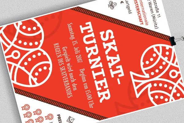 Flyer-Vorlagen für Skat- und Pokerturniere – Version 4