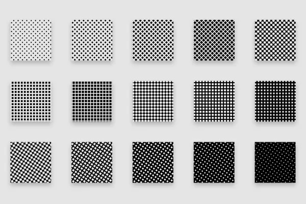 Halftone Patterns – Photoshop-Muster für Halbtonraster: Quadrate