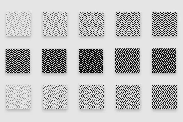 Halftone Patterns – Photoshop-Muster für Halbtonraster: Zickzack-Linien