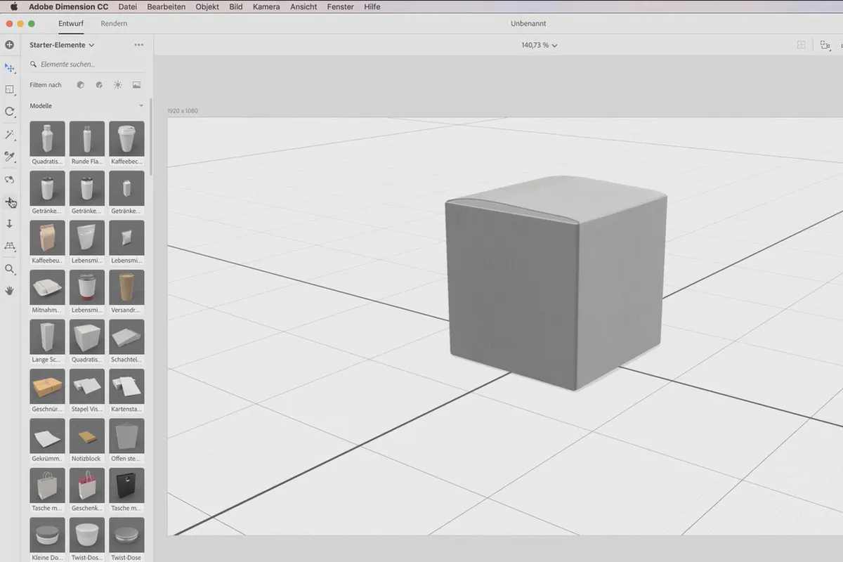 Adobe Dimension CC-Tutorial: 02 | Navigation im 3D-Raum und dessen Einzigartigkeit