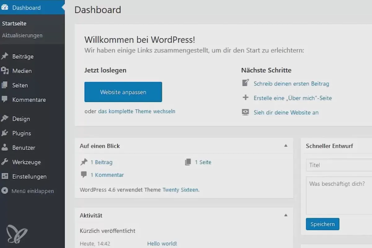 WordPress verstehen und einsetzen: 1.2 Die 1-Klick-Installation