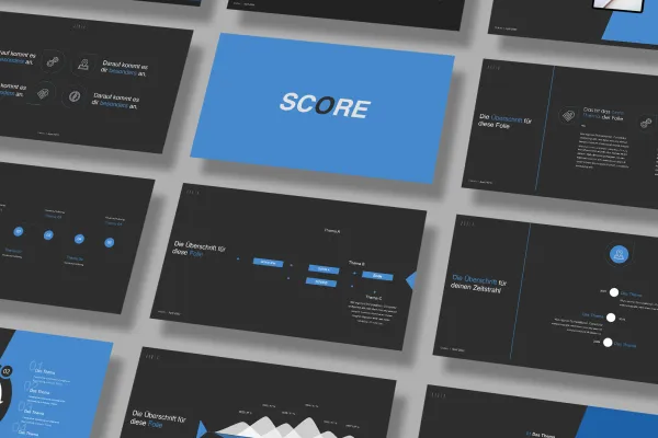 Vorschau auf das Score-Design für PowerPoint, Keynote und Google Slides