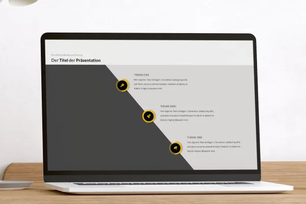 Zeitstrahl-Vorlagen für PowerPoint, Google Slides und Keynote: Timeline mit ausgefallenem Design