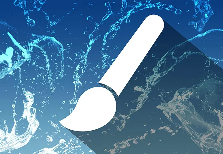 Pinsel-Set Wasserbilder, Wasserspritzer, Wassertropfen: Brushes für Photoshop, GIMP & Co