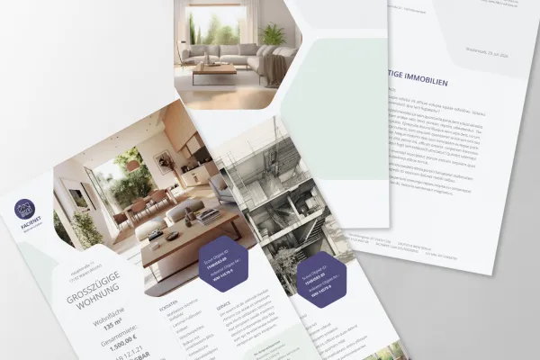 Corporate Design-Vorlagen für Immobilienfirmen und Architekturbüros: Exposé