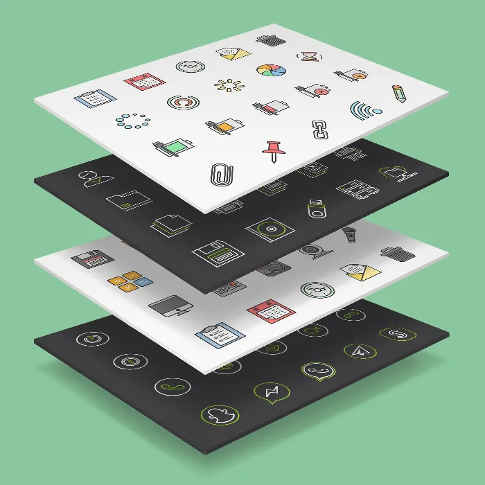 100 Interface-Icons für Webseiten und Apps