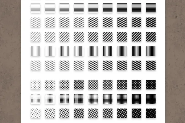 180 Varianten! Wähle das passende Muster aus und bringe es auf kleine wie große Flächen auf.